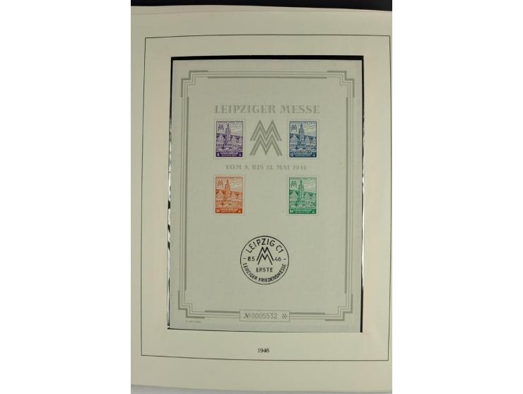 1945/70, vorwiegend postfrische Sammlung mit guten Sammlungen ab SBZ mit u.a. Mi.-Nr. 41 und Block 1x, 2t, 4, 5X/Y postfrisch