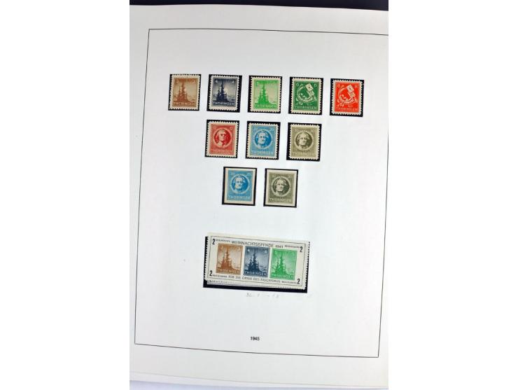 1945/70, vorwiegend postfrische Sammlung mit guten Sammlungen ab SBZ mit u.a. Mi.-Nr. 41 und Block 1x, 2t, 4, 5X/Y postfrisch