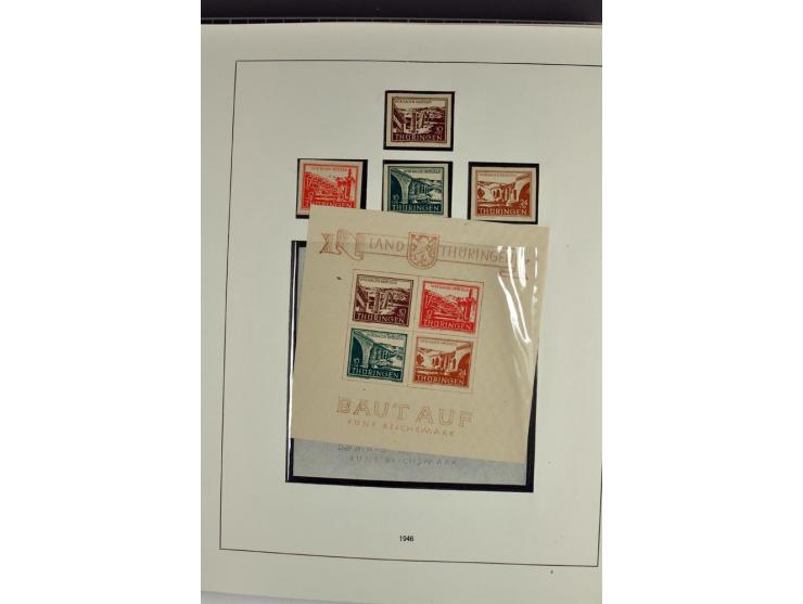 1945/70, vorwiegend postfrische Sammlung mit guten Sammlungen ab SBZ mit u.a. Mi.-Nr. 41 und Block 1x, 2t, 4, 5X/Y postfrisch