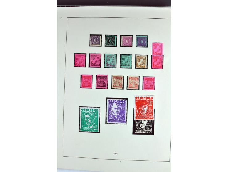 1945/70, vorwiegend postfrische Sammlung mit guten Sammlungen ab SBZ mit u.a. Mi.-Nr. 41 und Block 1x, 2t, 4, 5X/Y postfrisch