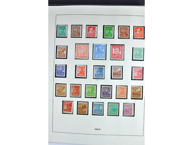 1945/70, vorwiegend postfrische Sammlung mit guten Sammlungen ab SBZ mit u.a. Mi.-Nr. 41 und Block 1x, 2t, 4, 5X/Y postfrisch