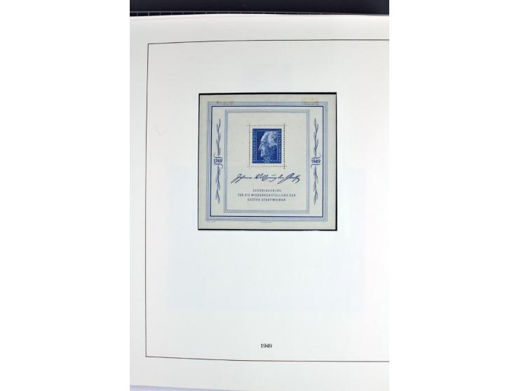 1945/70, vorwiegend postfrische Sammlung mit guten Sammlungen ab SBZ mit u.a. Mi.-Nr. 41 und Block 1x, 2t, 4, 5X/Y postfrisch