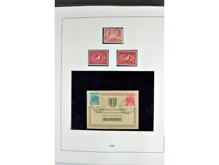 1945/70, vorwiegend postfrische Sammlung mit guten Sammlungen ab SBZ mit u.a. Mi.-Nr. 41 und Block 1x, 2t, 4, 5X/Y postfrisch