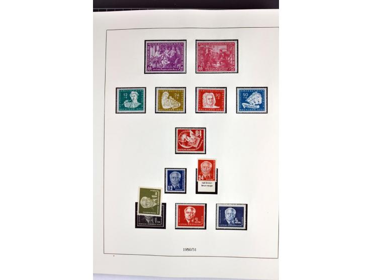 1945/70, vorwiegend postfrische Sammlung mit guten Sammlungen ab SBZ mit u.a. Mi.-Nr. 41 und Block 1x, 2t, 4, 5X/Y postfrisch