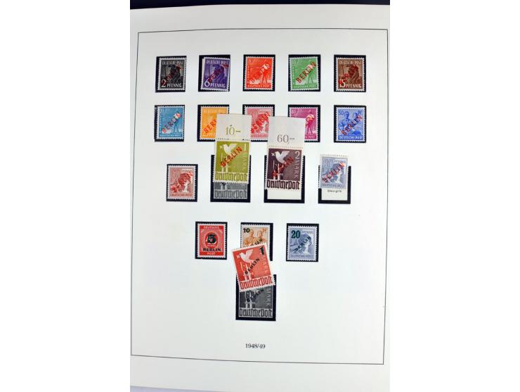 1945/70, vorwiegend postfrische Sammlung mit guten Sammlungen ab SBZ mit u.a. Mi.-Nr. 41 und Block 1x, 2t, 4, 5X/Y postfrisch