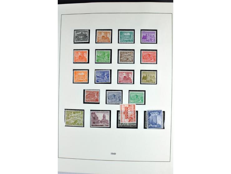 1945/70, vorwiegend postfrische Sammlung mit guten Sammlungen ab SBZ mit u.a. Mi.-Nr. 41 und Block 1x, 2t, 4, 5X/Y postfrisch