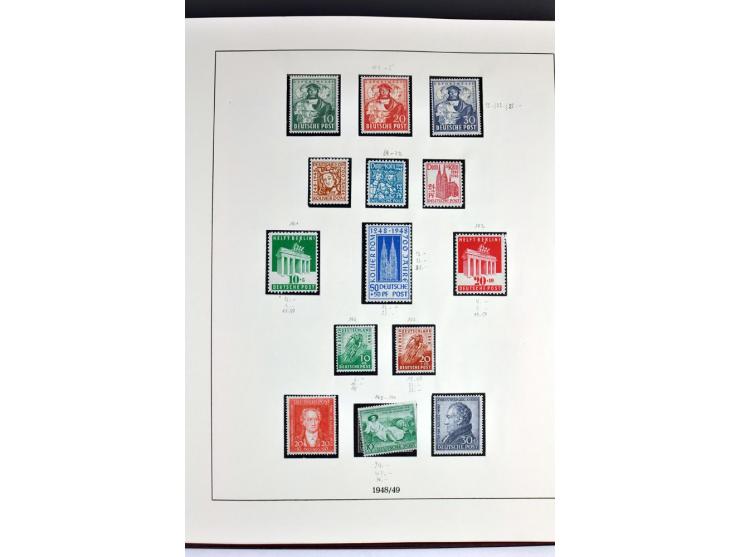1945/82 (ca.), postfrische und ungebrauchte Sammlung, Bund, Berlin und DDR in den Hauptnummern wohl kpl., dazu schöner Teil A