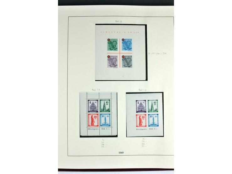 1945/82 (ca.), postfrische und ungebrauchte Sammlung, Bund, Berlin und DDR in den Hauptnummern wohl kpl., dazu schöner Teil A