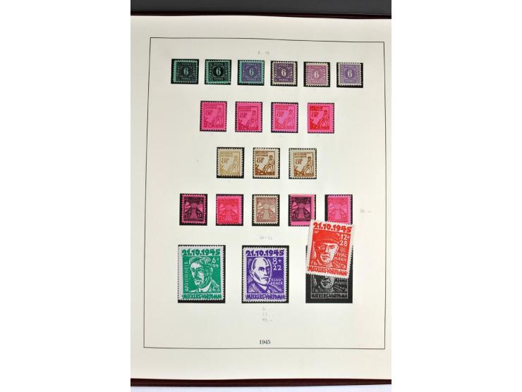1945/82 (ca.), postfrische und ungebrauchte Sammlung, Bund, Berlin und DDR in den Hauptnummern wohl kpl., dazu schöner Teil A