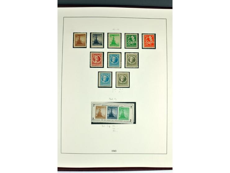 1945/82 (ca.), postfrische und ungebrauchte Sammlung, Bund, Berlin und DDR in den Hauptnummern wohl kpl., dazu schöner Teil A