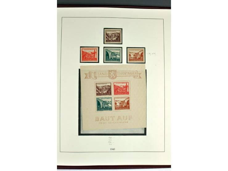 1945/82 (ca.), postfrische und ungebrauchte Sammlung, Bund, Berlin und DDR in den Hauptnummern wohl kpl., dazu schöner Teil A