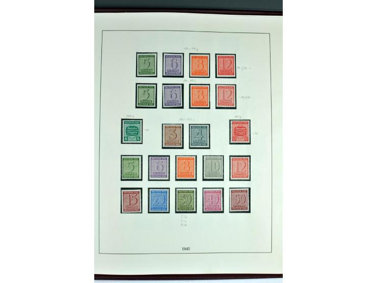1945/82 (ca.), postfrische und ungebrauchte Sammlung, Bund, Berlin und DDR in den Hauptnummern wohl kpl., dazu schöner Teil A