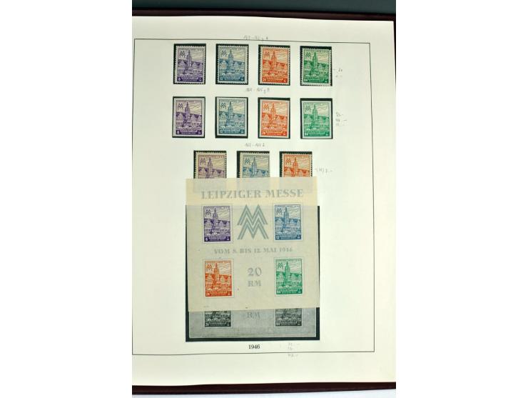 1945/82 (ca.), postfrische und ungebrauchte Sammlung, Bund, Berlin und DDR in den Hauptnummern wohl kpl., dazu schöner Teil A