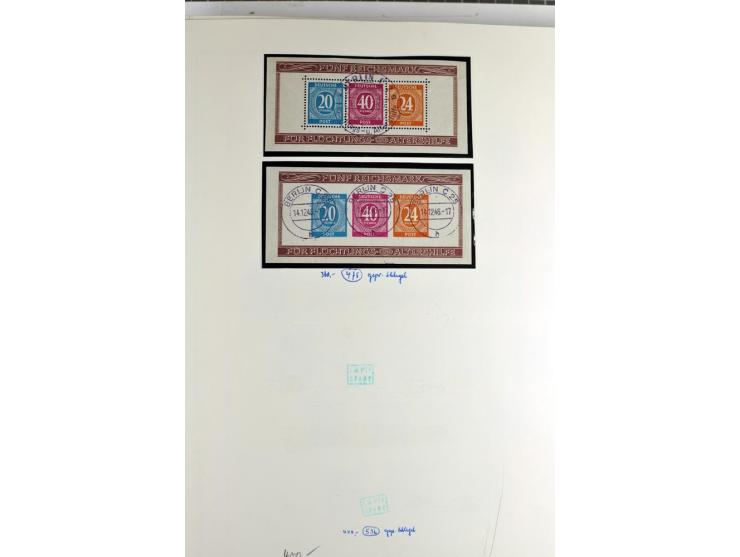 1945/1959, gestempelte Sammlung mit allen Gebieten inkl. Saar mit vielen kpl. und besseren Ausgaben, dabei u.a. SBZ  Block 1 