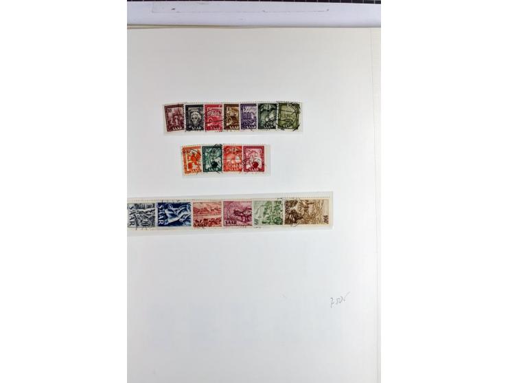 1945/1959, gestempelte Sammlung mit allen Gebieten inkl. Saar mit vielen kpl. und besseren Ausgaben, dabei u.a. SBZ  Block 1 