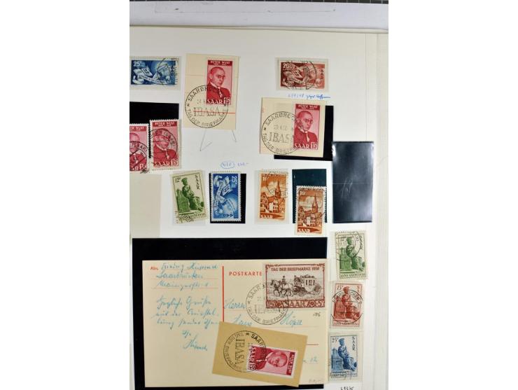 1945/1959, gestempelte Sammlung mit allen Gebieten inkl. Saar mit vielen kpl. und besseren Ausgaben, dabei u.a. SBZ  Block 1 