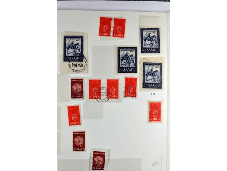 1945/1959, gestempelte Sammlung mit allen Gebieten inkl. Saar mit vielen kpl. und besseren Ausgaben, dabei u.a. SBZ  Block 1 