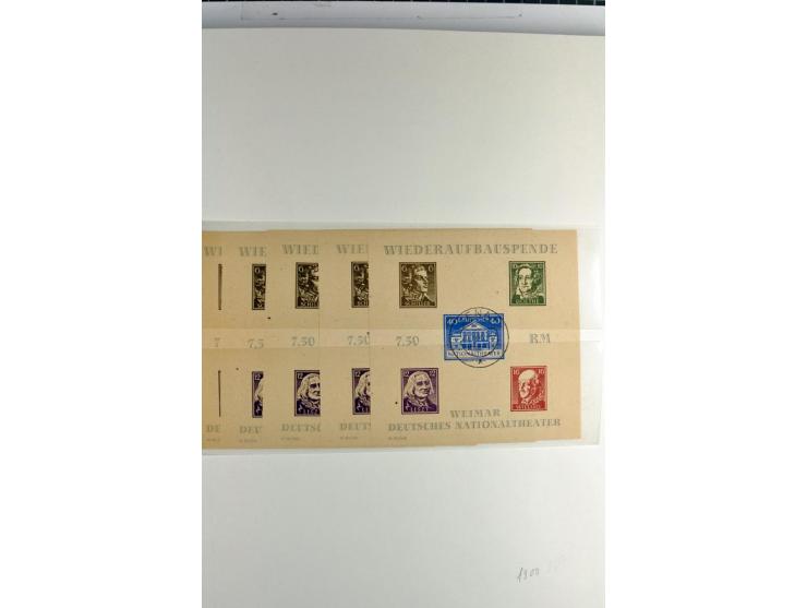 1945/1959, gestempelte Sammlung mit allen Gebieten inkl. Saar mit vielen kpl. und besseren Ausgaben, dabei u.a. SBZ  Block 1 