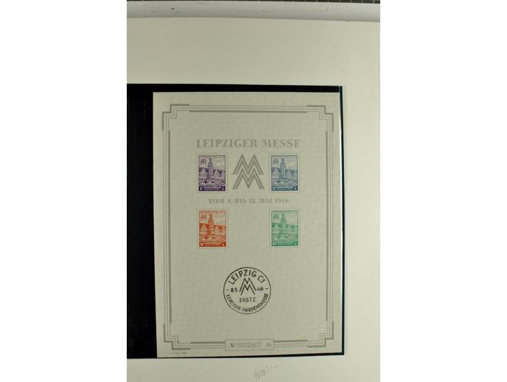 1945/1959, gestempelte Sammlung mit allen Gebieten inkl. Saar mit vielen kpl. und besseren Ausgaben, dabei u.a. SBZ  Block 1 
