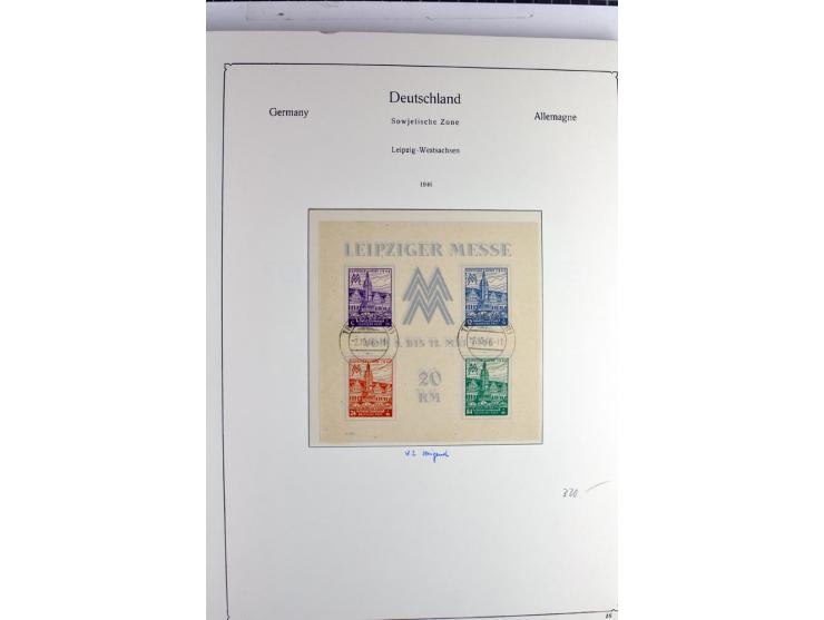 1945/1959, gestempelte Sammlung mit allen Gebieten inkl. Saar mit vielen kpl. und besseren Ausgaben, dabei u.a. SBZ  Block 1 