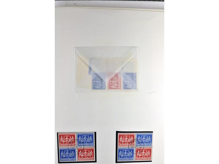 1945/1959, gestempelte Sammlung mit allen Gebieten inkl. Saar mit vielen kpl. und besseren Ausgaben, dabei u.a. SBZ  Block 1 
