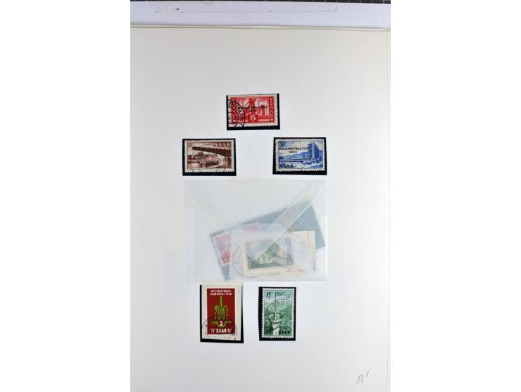 1945/1959, gestempelte Sammlung mit allen Gebieten inkl. Saar mit vielen kpl. und besseren Ausgaben, dabei u.a. SBZ  Block 1 