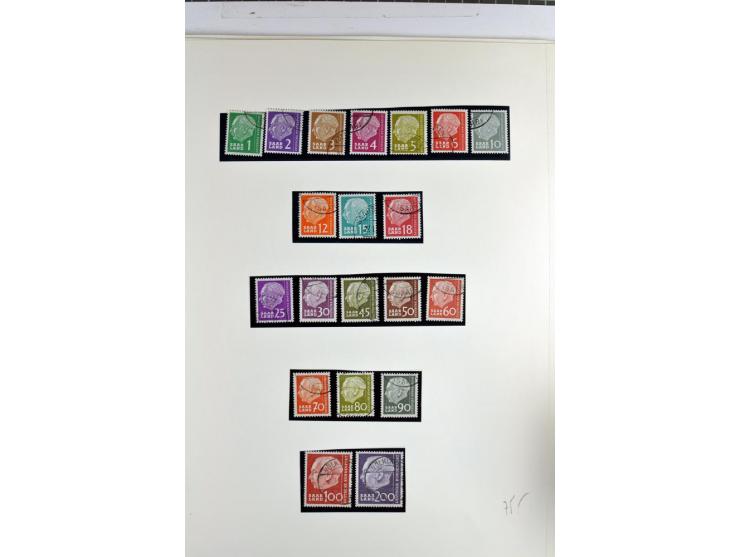 1945/1959, gestempelte Sammlung mit allen Gebieten inkl. Saar mit vielen kpl. und besseren Ausgaben, dabei u.a. SBZ  Block 1 