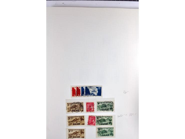 1945/1959, gestempelte Sammlung mit allen Gebieten inkl. Saar mit vielen kpl. und besseren Ausgaben, dabei u.a. SBZ  Block 1 