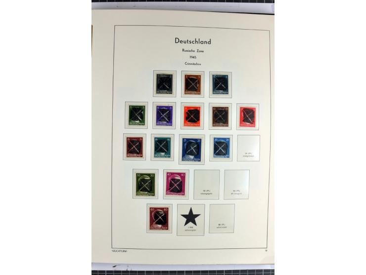 1945/46, Apolda bis Wurzen, umfangreiche, meist postfrische/ungebrauchte und gestempelte Sammlung mit vielen kompletten und b