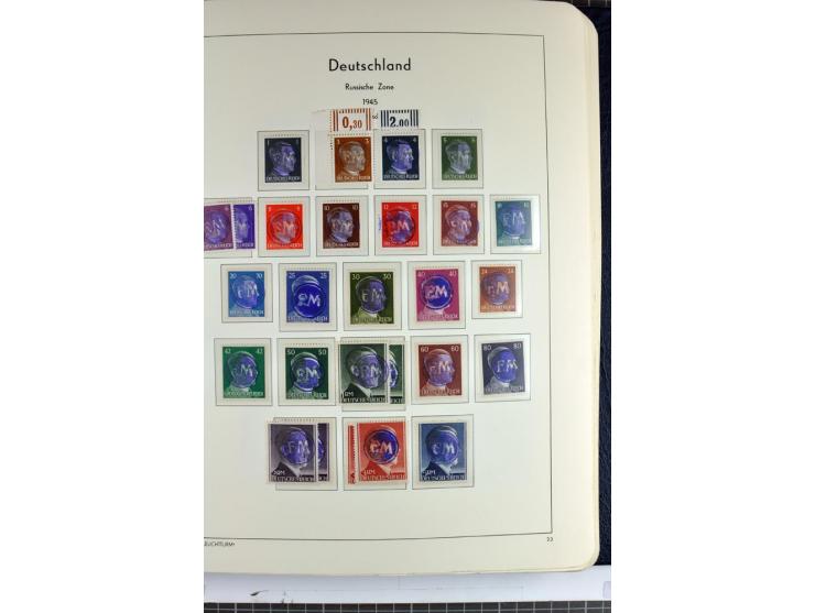 1945/46, Apolda bis Wurzen, umfangreiche, meist postfrische/ungebrauchte und gestempelte Sammlung mit vielen kompletten und b