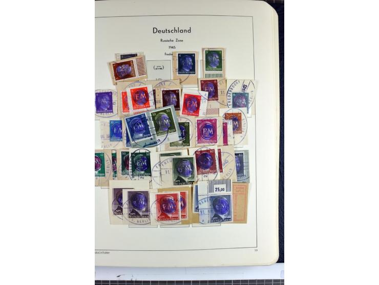 1945/46, Apolda bis Wurzen, umfangreiche, meist postfrische/ungebrauchte und gestempelte Sammlung mit vielen kompletten und b