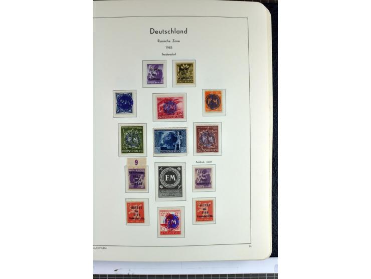 1945/46, Apolda bis Wurzen, umfangreiche, meist postfrische/ungebrauchte und gestempelte Sammlung mit vielen kompletten und b