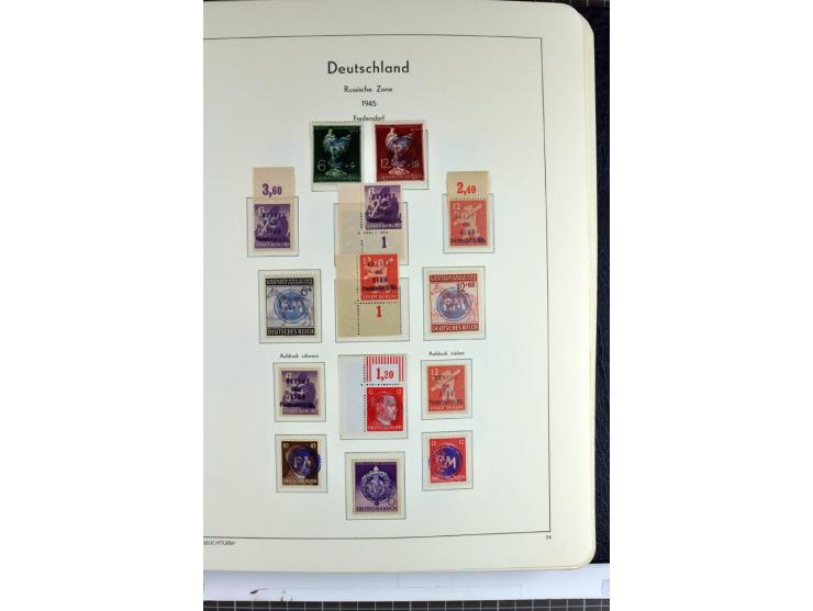 1945/46, Apolda bis Wurzen, umfangreiche, meist postfrische/ungebrauchte und gestempelte Sammlung mit vielen kompletten und b
