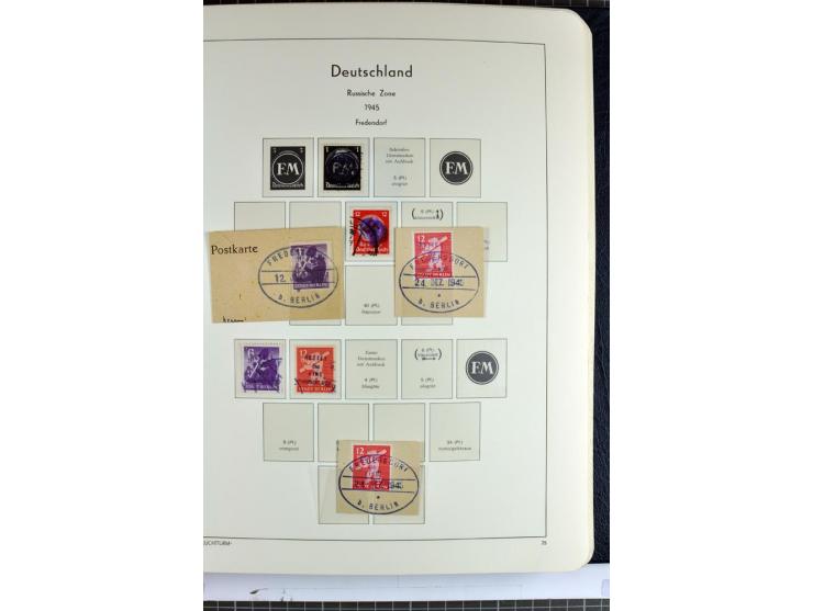 1945/46, Apolda bis Wurzen, umfangreiche, meist postfrische/ungebrauchte und gestempelte Sammlung mit vielen kompletten und b