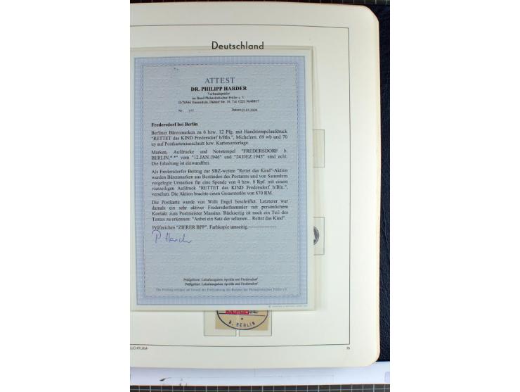 1945/46, Apolda bis Wurzen, umfangreiche, meist postfrische/ungebrauchte und gestempelte Sammlung mit vielen kompletten und b