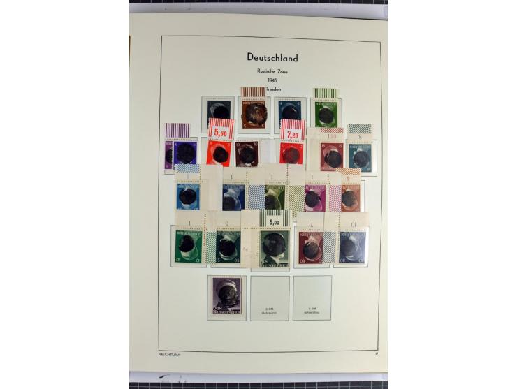 1945/46, Apolda bis Wurzen, umfangreiche, meist postfrische/ungebrauchte und gestempelte Sammlung mit vielen kompletten und b