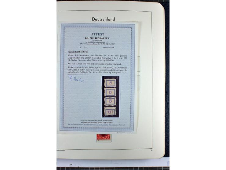 1945/46, Apolda bis Wurzen, umfangreiche, meist postfrische/ungebrauchte und gestempelte Sammlung mit vielen kompletten und b