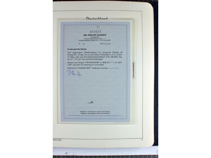 1945/46, Apolda bis Wurzen, umfangreiche, meist postfrische/ungebrauchte und gestempelte Sammlung mit vielen kompletten und b