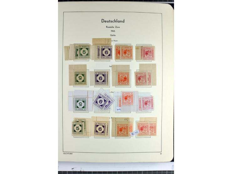 1945/46, Apolda bis Wurzen, umfangreiche, meist postfrische/ungebrauchte und gestempelte Sammlung mit vielen kompletten und b