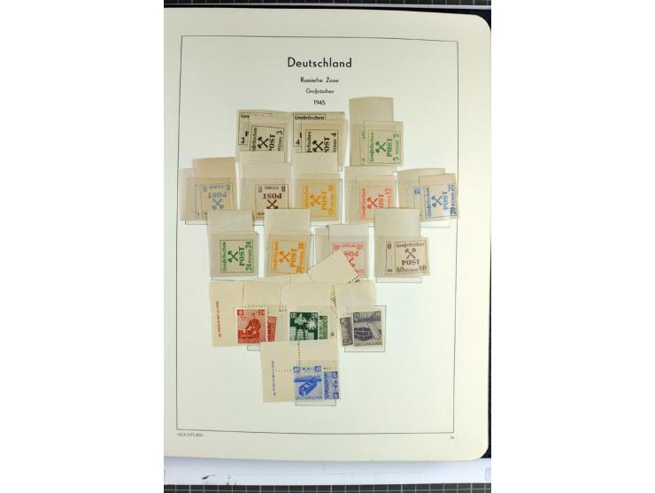 1945/46, Apolda bis Wurzen, umfangreiche, meist postfrische/ungebrauchte und gestempelte Sammlung mit vielen kompletten und b