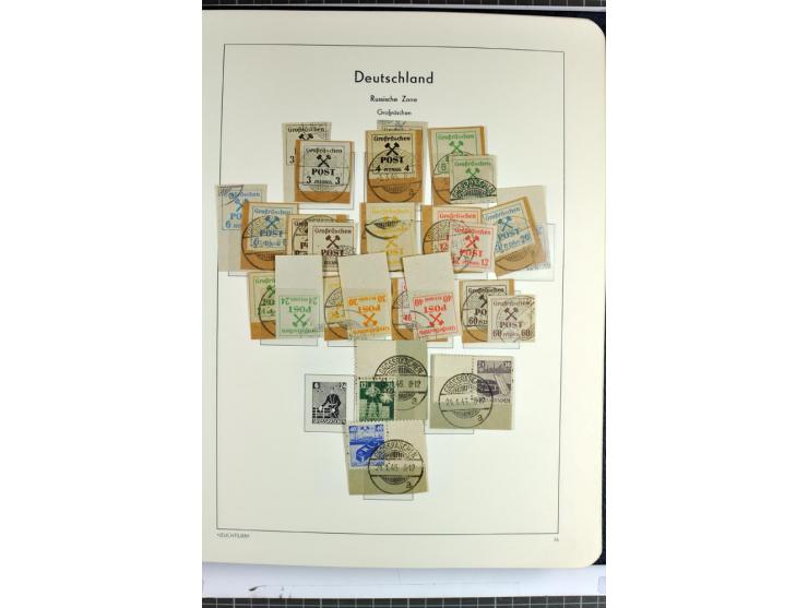 1945/46, Apolda bis Wurzen, umfangreiche, meist postfrische/ungebrauchte und gestempelte Sammlung mit vielen kompletten und b