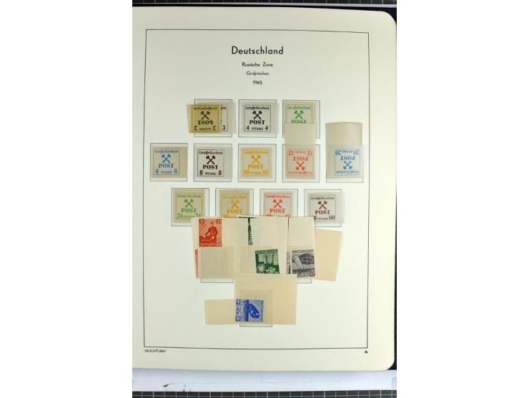 1945/46, Apolda bis Wurzen, umfangreiche, meist postfrische/ungebrauchte und gestempelte Sammlung mit vielen kompletten und b