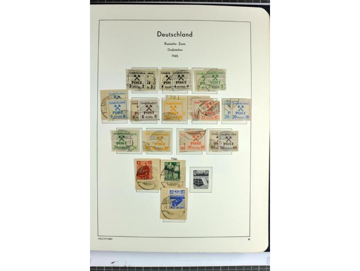 1945/46, Apolda bis Wurzen, umfangreiche, meist postfrische/ungebrauchte und gestempelte Sammlung mit vielen kompletten und b