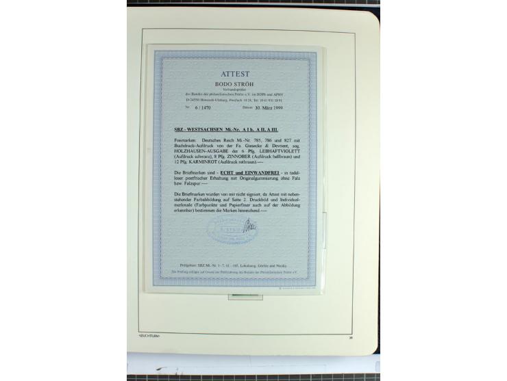 1945/46, Apolda bis Wurzen, umfangreiche, meist postfrische/ungebrauchte und gestempelte Sammlung mit vielen kompletten und b