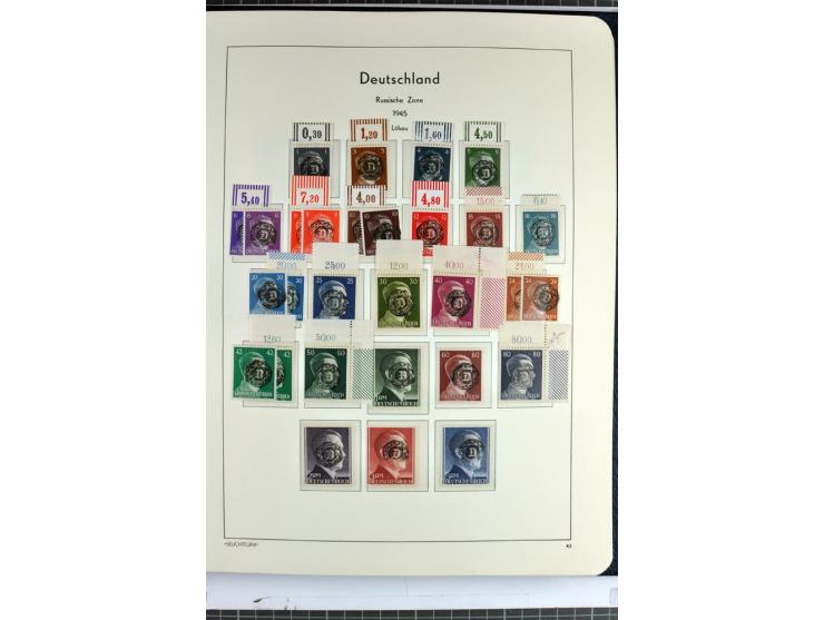 1945/46, Apolda bis Wurzen, umfangreiche, meist postfrische/ungebrauchte und gestempelte Sammlung mit vielen kompletten und b