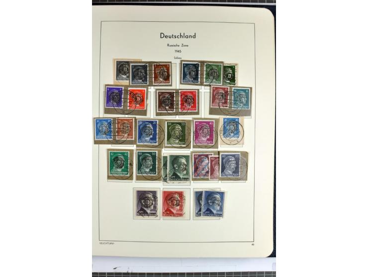 1945/46, Apolda bis Wurzen, umfangreiche, meist postfrische/ungebrauchte und gestempelte Sammlung mit vielen kompletten und b