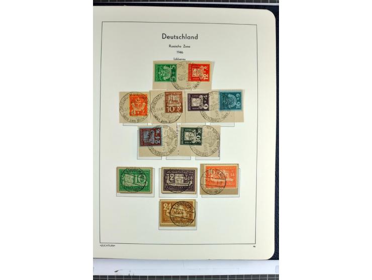 1945/46, Apolda bis Wurzen, umfangreiche, meist postfrische/ungebrauchte und gestempelte Sammlung mit vielen kompletten und b