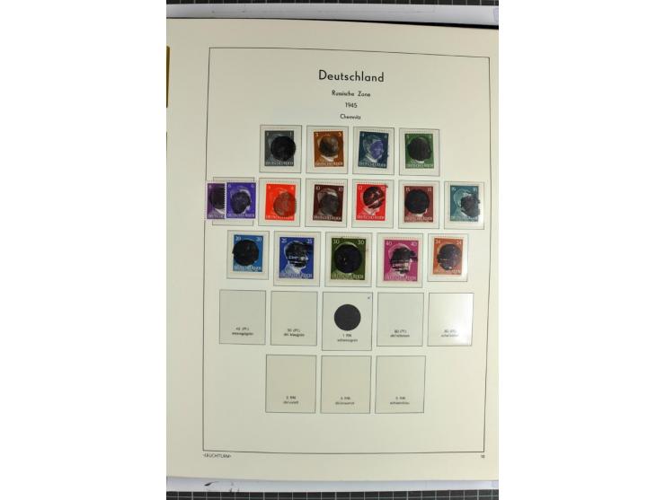 1945/46, Apolda bis Wurzen, umfangreiche, meist postfrische/ungebrauchte und gestempelte Sammlung mit vielen kompletten und b