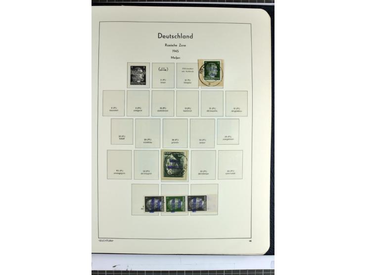 1945/46, Apolda bis Wurzen, umfangreiche, meist postfrische/ungebrauchte und gestempelte Sammlung mit vielen kompletten und b