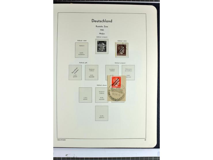 1945/46, Apolda bis Wurzen, umfangreiche, meist postfrische/ungebrauchte und gestempelte Sammlung mit vielen kompletten und b